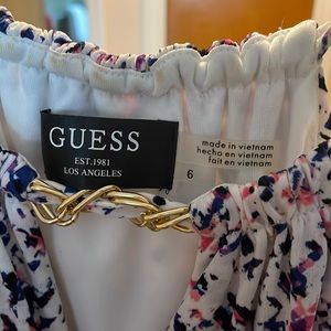 Size 6 women’s dress, purples, pinks, and white